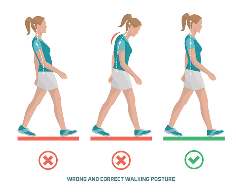 correct walking posture
