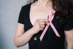 Breast Cancer Ribbon on Chest